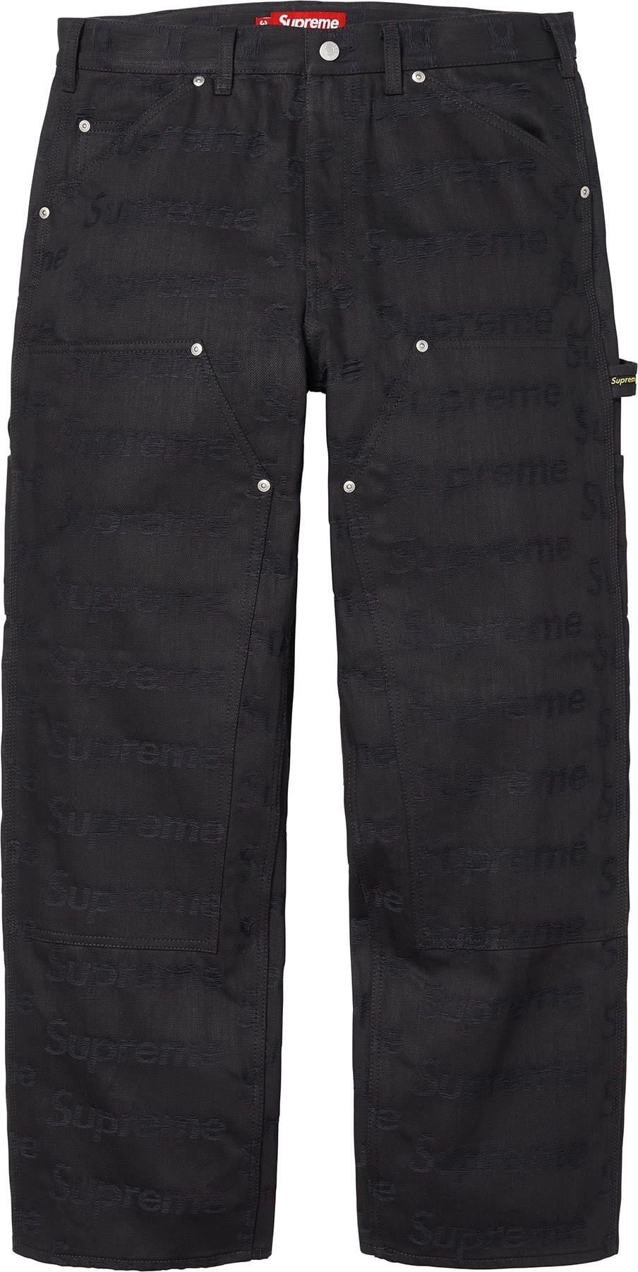 Jacquard Logos Double Knee Denim Painter Jean view 8